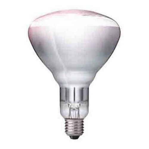 Philips Infrarotlampe 250 Watt BR125IR E27 230-250V Kolben silber Front klar