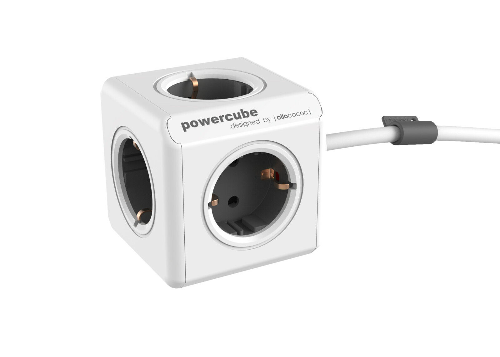 PowerCube Extended Steckdosenverteiler 4er 2xUSB grün 1,5 Mtr Kabel