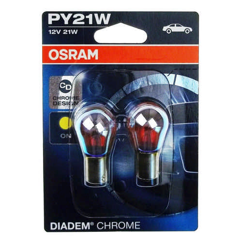 2 Stück Osram Diadem chrome PY21W 7507DR-02B 21 Watt BAU15s