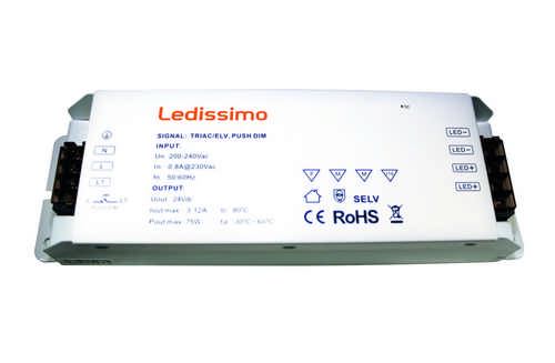 HEITRONIC LED Konstantspannungs-LED-Netzteil 75 VA 24 Volt 312A IP20 dimmen von 0,1% bis 100%